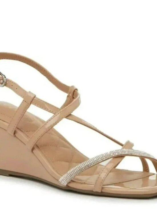 Kelly & Katie Shoes - Kelly & Katie Sassy Wedge Sandal - Color: Nude - Size: 7